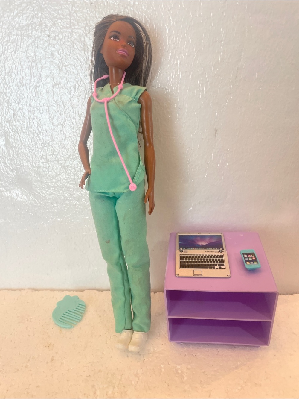 Barbie you can be anything African-American baby Doctor doll clothes accessories